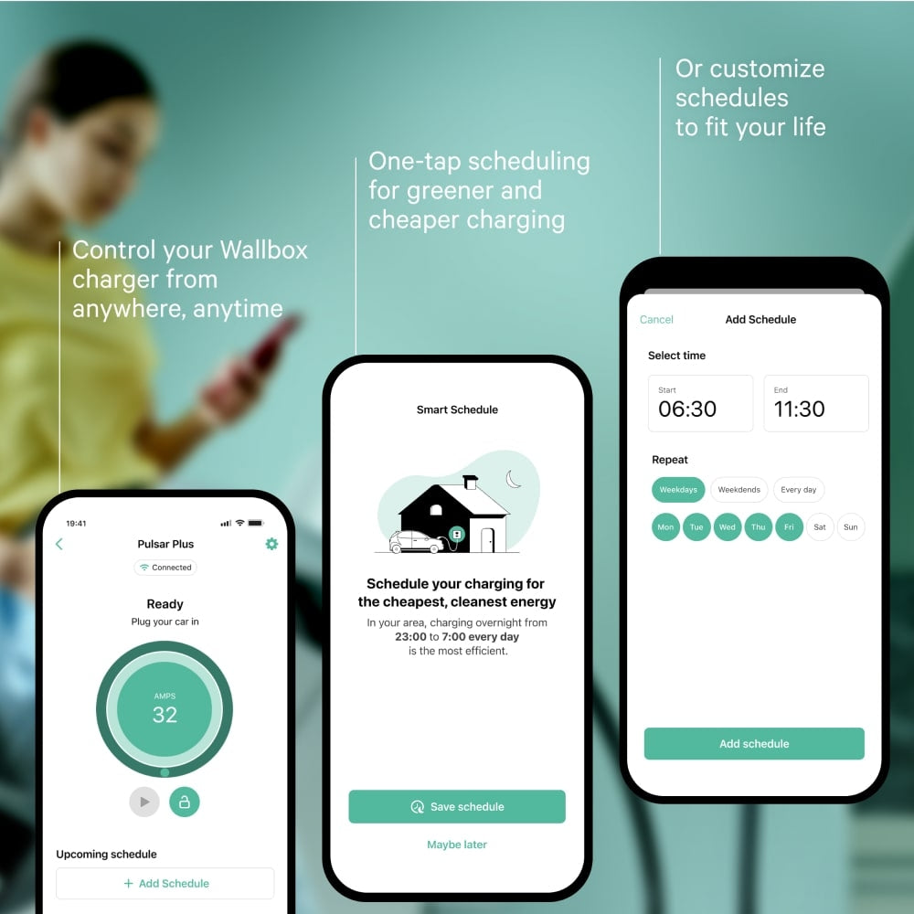 Wallbox Pulsar Plus | 22kW 3 Phase Type 2 Smart EV Charger