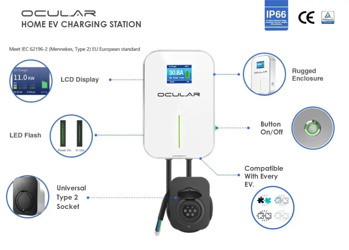 Ocular LTE Universal Charging Station | 7KW no Cable