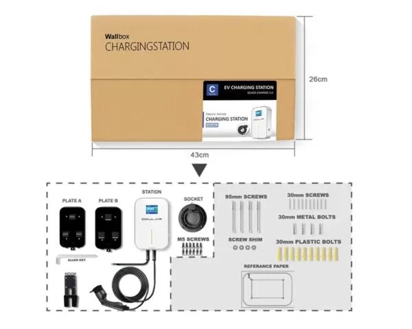 Ocular LTE Universal Charging Station | 7kw | w/6m Type 2 Cable