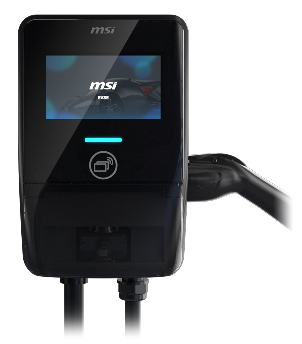 MSI Smart EV Charger Premium | 7.4 kW | w/5M Type 2 Cable | inbuilt WiFi | Black