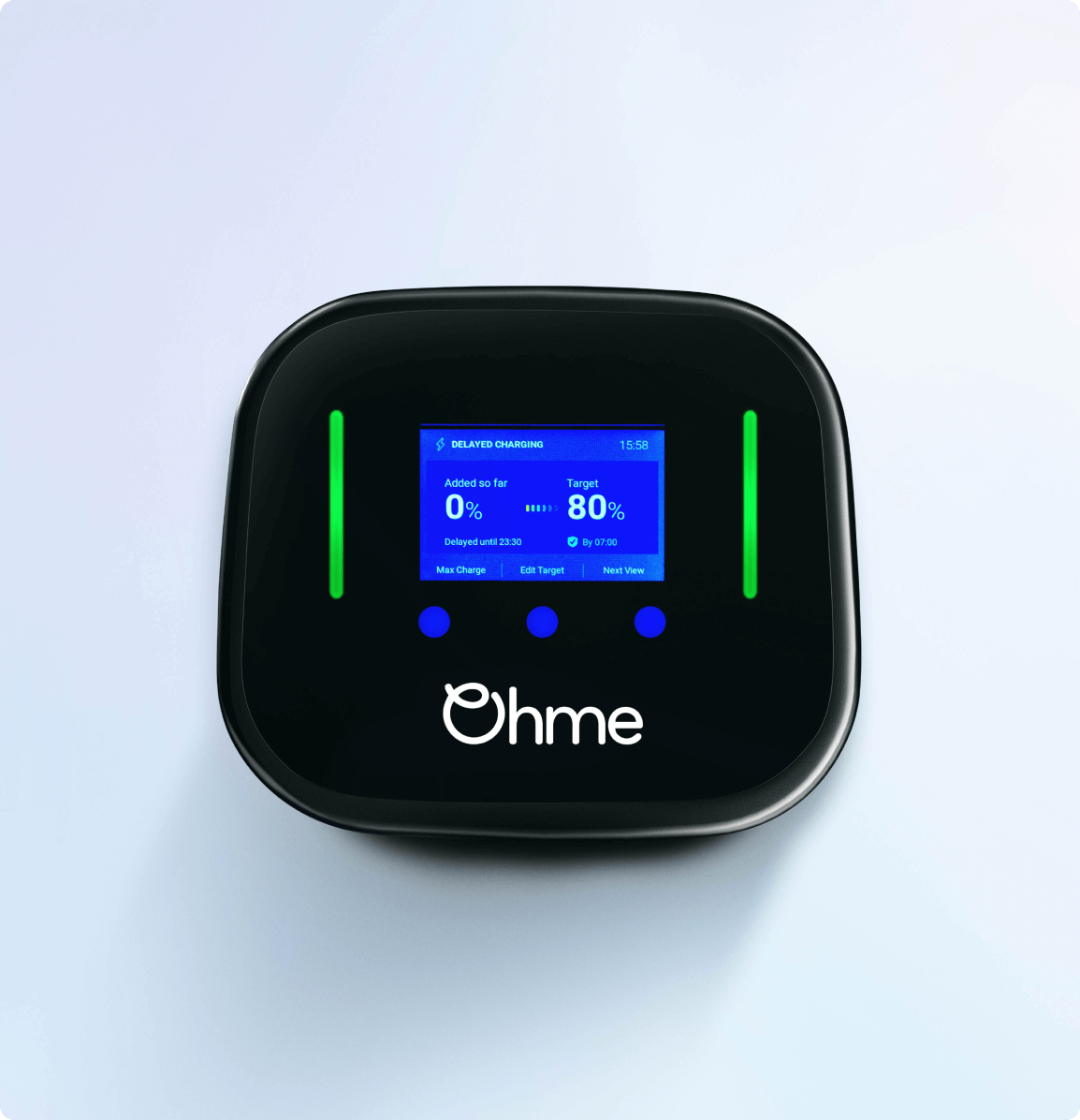 Ohme Home Pro | 7.4 kW | w/5M Type 2 Cable | inbuilt WiFi | Black